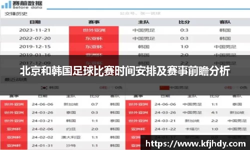 北京和韩国足球比赛时间安排及赛事前瞻分析